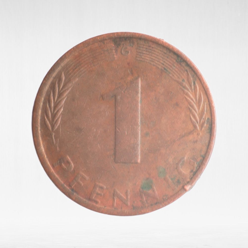 Germany, 1 Pfennig, 1975, (Karlsruhe Mint - "G"), VF