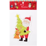 Наклейка на стекло «Дед Мороз с собачкой» 15*20 см