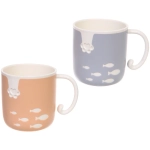 Кружка пластиковая 300мл «Котик рыболов», микс цветов