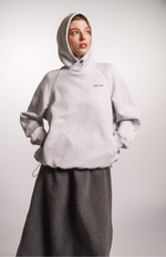 Худи 2.0 из плотного футера без начеса, светло-серый меланж