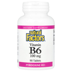 Natural Factors, витамин B6, 100 мг, 90 таблеток