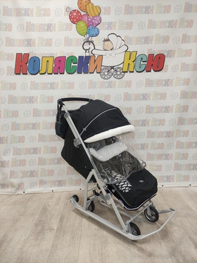 Санки-коляски Ника 7-5K черный с шишкой