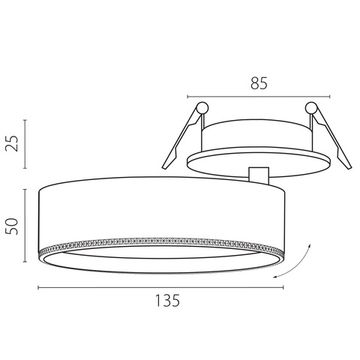 Светильник встраиваемый LED со встроенной чашей 35W 3000K A5737RS черный Alta Pro Lightstar