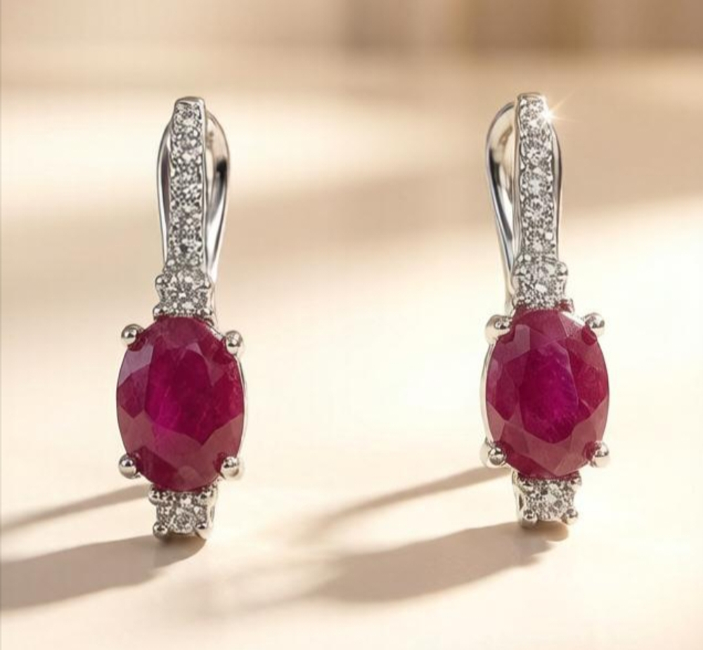 Ювелирные серьги из серебра 925 пробы