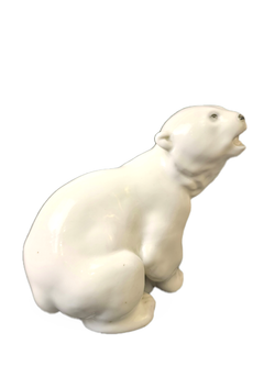 Фарфоровая статуэтка "Белый медведь" ЛФЗ