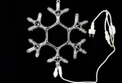 Светодиодная фигура снежинка с мерцанием 40 см., синий, Winner Light (9053-40B)