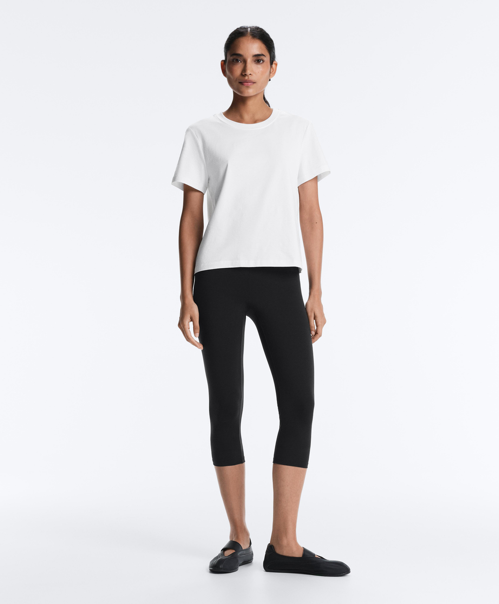 Oysho Футболка из смесового хлопка, белый