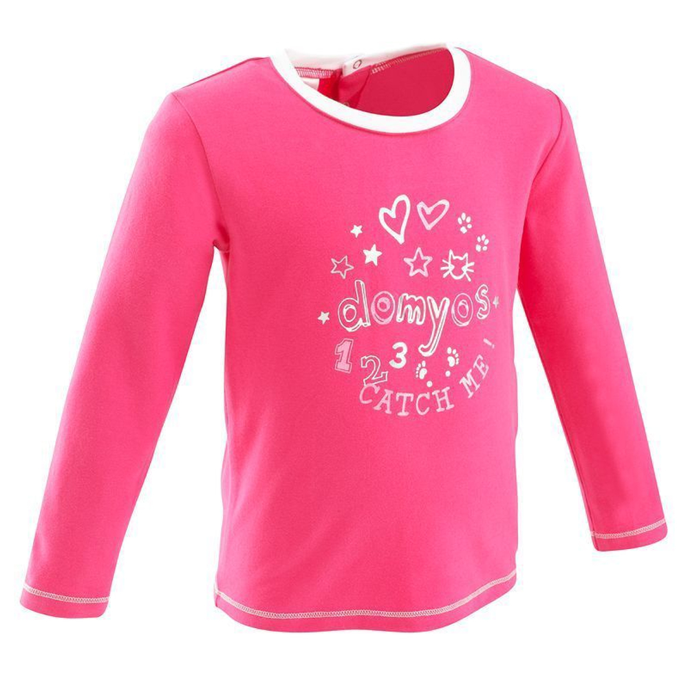 Лонгслив с различными надписями и застежкой на кнопки