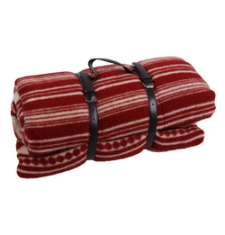 Плед 140х190 Manifattura Lombarda Merino Jaquard красный Италия