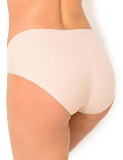 Трусики-слип со средней линией талии Cotton Band (Размер: M) (Цвет: телесный)