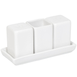 Набор для специй керам, 4 шт, на подставке, бел, Добруш, Уют Белье, 8С1162Ф34