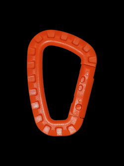 Карабин тактический пластиковый D ring. Оранжевый