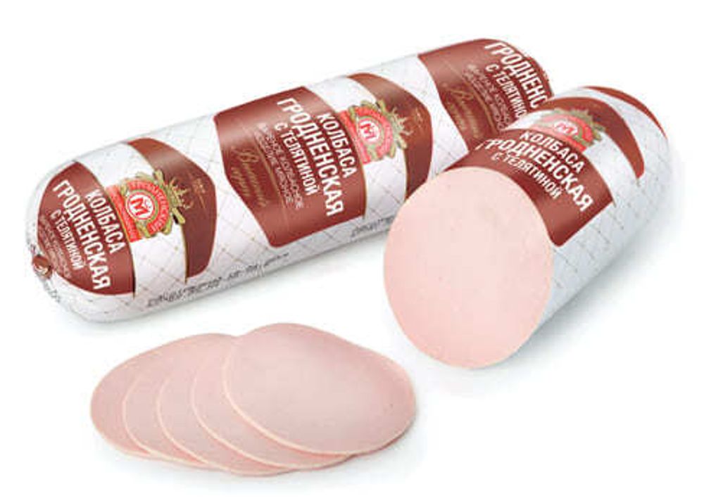 Колбаса вареная &quot;Гродненская с телятиной&quot; 400г. Гродненский МК - купить не дорого с доставкой по Москве