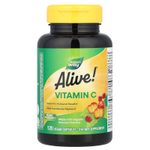 Nature's Way, Alive! ®, витамин C, 500 мг, 120 веганских капсул (125 мг на капсулу)