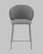 Полубарный стул Blaze 60 см, серый велюр, серые ножки