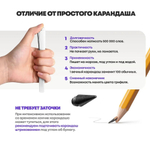 Вечный простой карандаш с ластиком, белый цвет, MC-Basir, незаканчивающийся и вечно пишущий черный карандаш-ручка в разборном корпусе