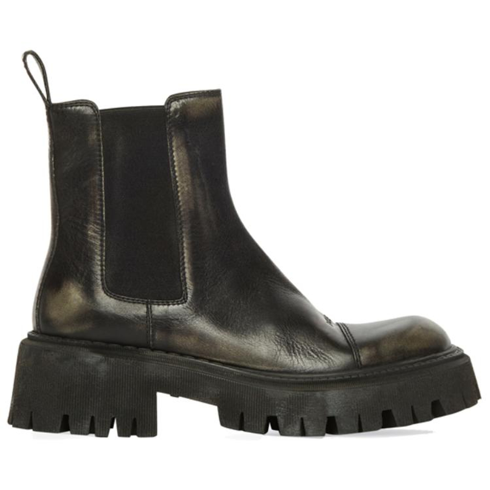 Balenciaga Tractor Short Chelsea Boots Women"s Black