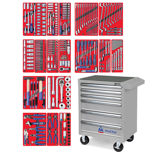 МАСТАК (52-06323G) Набор инструментов "ЭКСПЕРТ" в серой тележке, 323 предмета