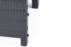 Arizona b:rattan, Диван двухместный, антрацит (2-х местная подушка)