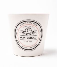 Пион, свеча в фарфоре, Pour de Beau