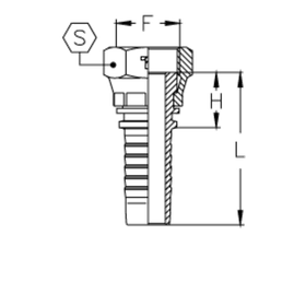 Фитинг DN 10 BSP (Г) 1/2 (flat face)