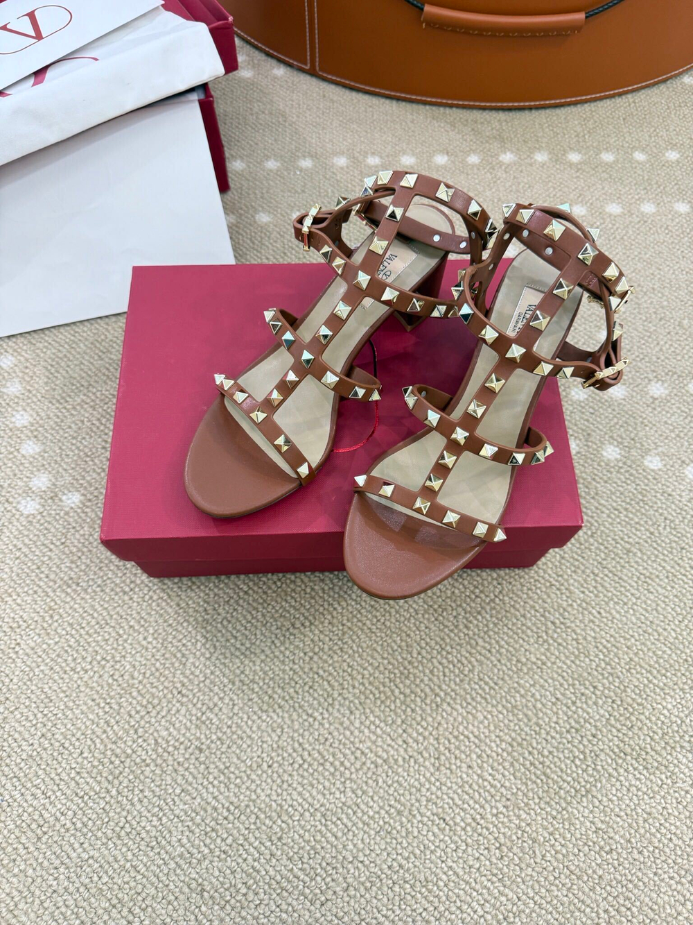 Valentino Rockstud Sandal 6 cm
