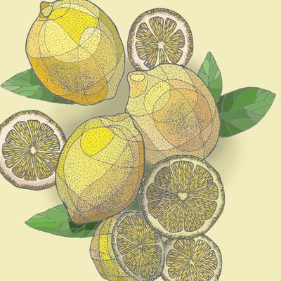 Лимоны на желтом