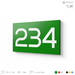 Номер на дверь 234, табличка на дверь для офиса, квартиры, кабинета, аудитории, склада, зеленая 120х70 мм, Айдентика Технолоджи