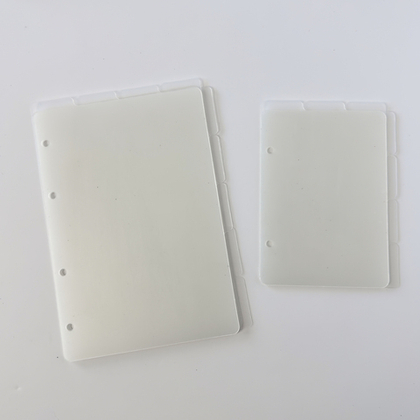 Матовые полупрозрачные разделители в блокнот на 4/2 кольцах