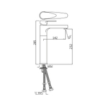 Удлиненный смеситель для раковины Jaquar Vignette Prime VGP-CHR-81005NB