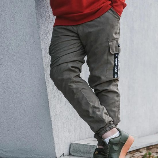 Джоггеры BLK Crown утепленные Scotland (olive)