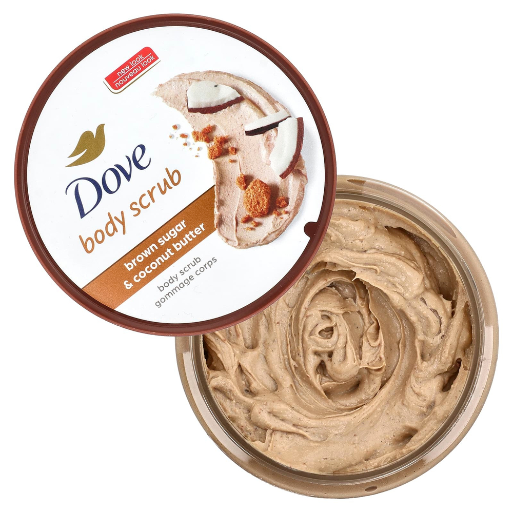 Dove, Скраб для тела, коричневый сахар и кокосовое масло, 298 г (10,5 унции)