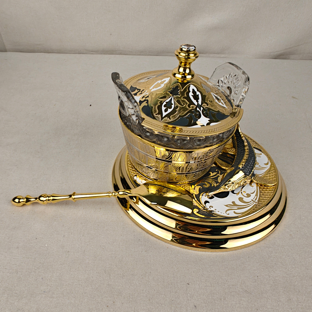 Икорница "Золотой осетр с кадушкой" (Златоуст)