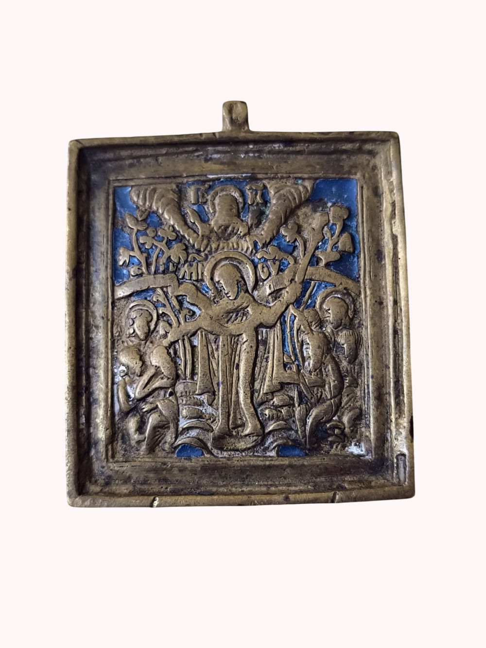 Икона "Богоматерь всех скорбящих радость" с эмалью - 19 век