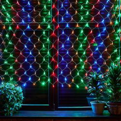 ULD-N2520-240-DTA MULTI IP20 Сетка светодиодная с контроллером. 240 светодиодов. 2.5х2 м. разноцветная. IP20. провод прозрачный