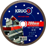 Диск алмазный Турбо ТF по керамике KRUGO MASTER 200х1,7х22,23х10mm, 81022000232