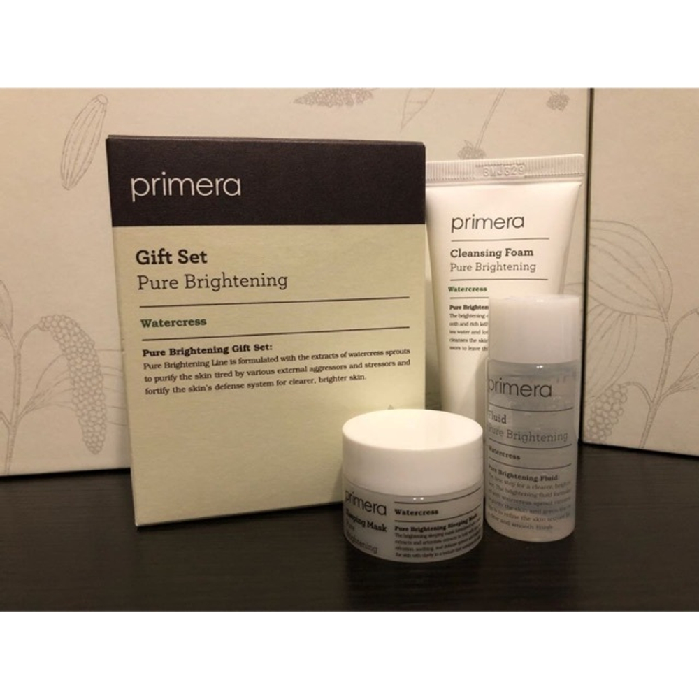 Primera travel set pure brightening watercress  –  Выравнивающий и увлажняющий мини набор (travel)