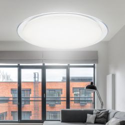 Светильник потолочный светодиодный ЭРА Классик с ДУ SPB-6-120-RC Saturn 120Вт 3000-6500К 10200Лм прозрачный кант