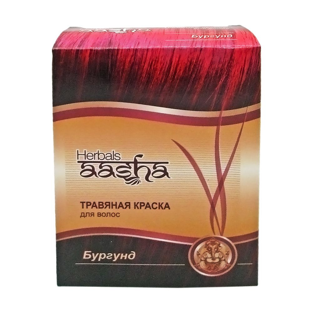 Хна Aasha Herbals с травами, оттенок Бургунд, 60 г