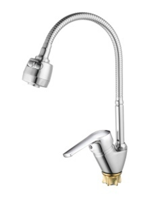 Смеситель VIKO кухня боковой с гибким изливом и гайкой