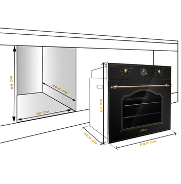 Электрический духовой шкаф Amir BE6 A RSTB Glass