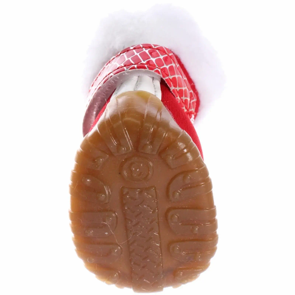 Ботинки зимние для животных «МОДНЫЙ БРО», на липучке, цвет красный, размер 3, 5см