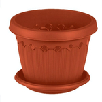 Кашпо "Флавия" 60 л с поддоном цвет терракотовый