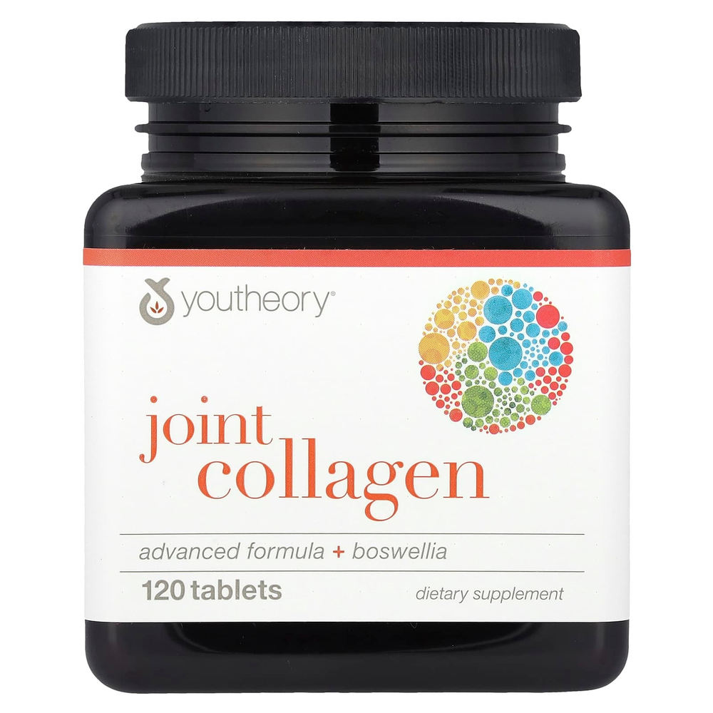 Youtheory, Joint Collagen, улучшенный состав с босвеллией, 120 таблеток