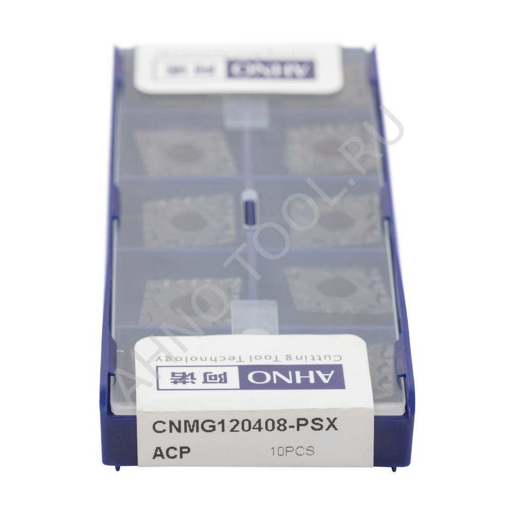 Пластина твердосплавная ISO CNMG120408-PSX ACP10E AHNO по стали, чистовая
