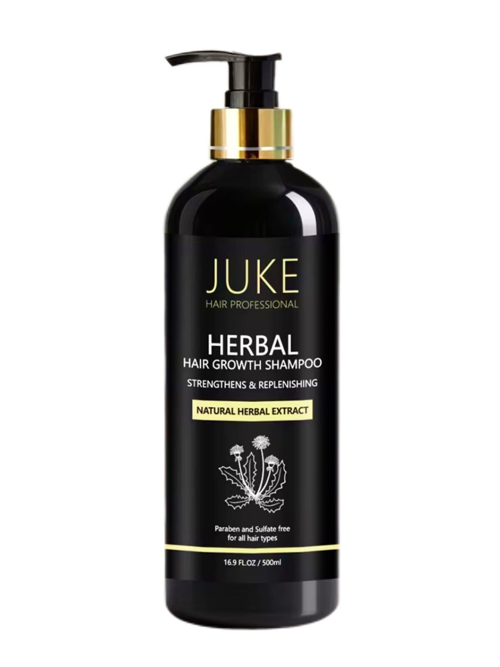JUKE Herbal Hair Growth Shampoo Бессульфатный шампунь для укрепления волос с натуральными экстрактами 500мл