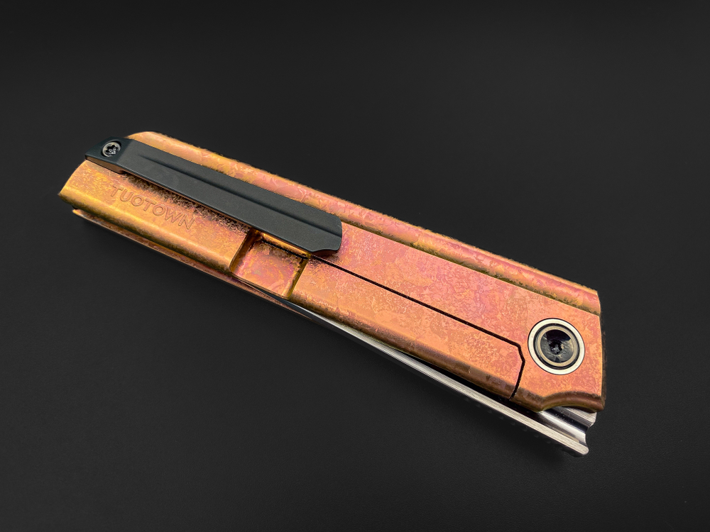 Складной нож Common M390 CrystalTi orange