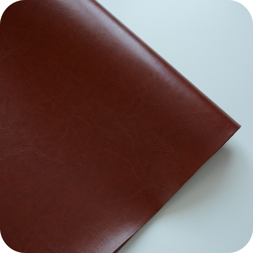 Кожзам переплетный глянцевый, коричневый