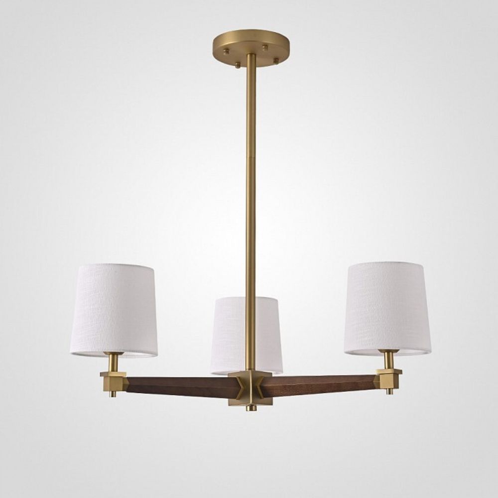 Люстра на штанге Imperiumloft Jorgenson White/Dark wood STAVRA01