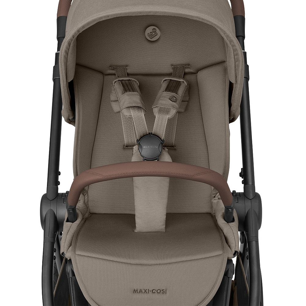 Коляска детская Maxi-Cosi Oxford Plus 3 в 1 с автокреслом CabrioFix Essential graphite 1978470110 Twillic Truffle/Трюфель